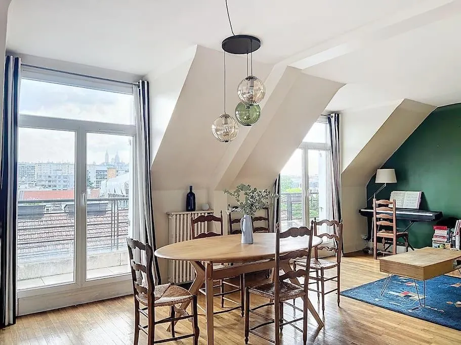 Balcony With View Of Montmartre Apartment Paris France